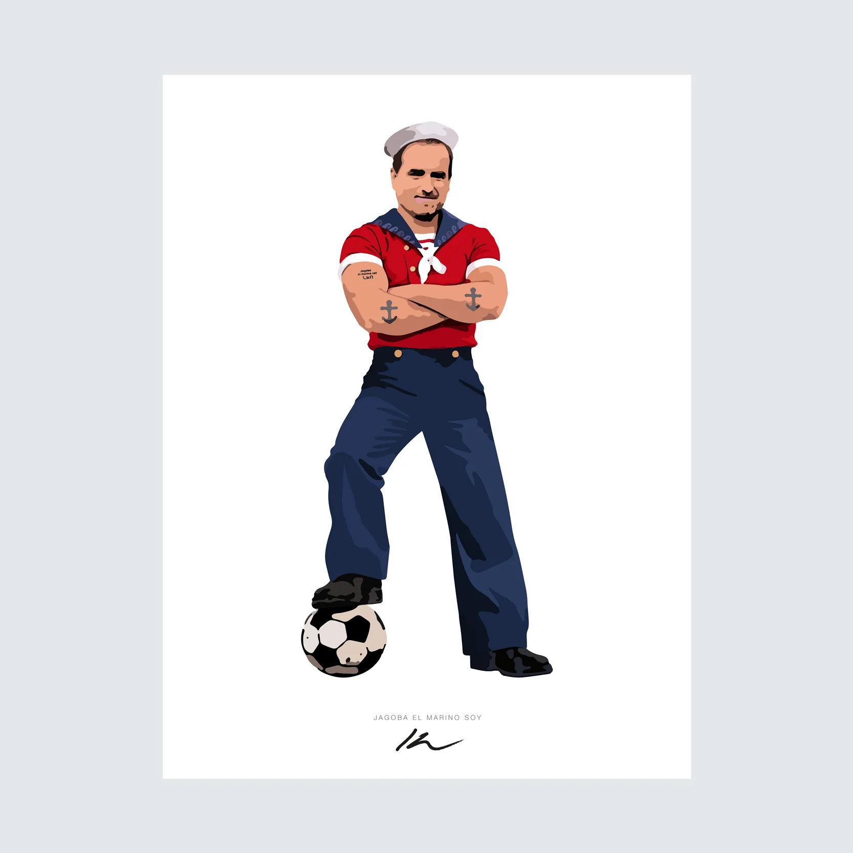 Lámina Jagoba Popeye Osasuna - Jagoba el marino soy